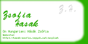 zsofia hasak business card